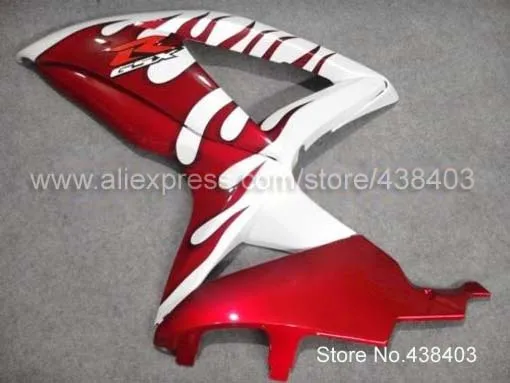 GSX R600 2008 2009 2010 white red flames Body Kit Fairing for Suzuki GSX-R600 08 GSX-R750 10 R 600 750 09 K8 | Автомобили и