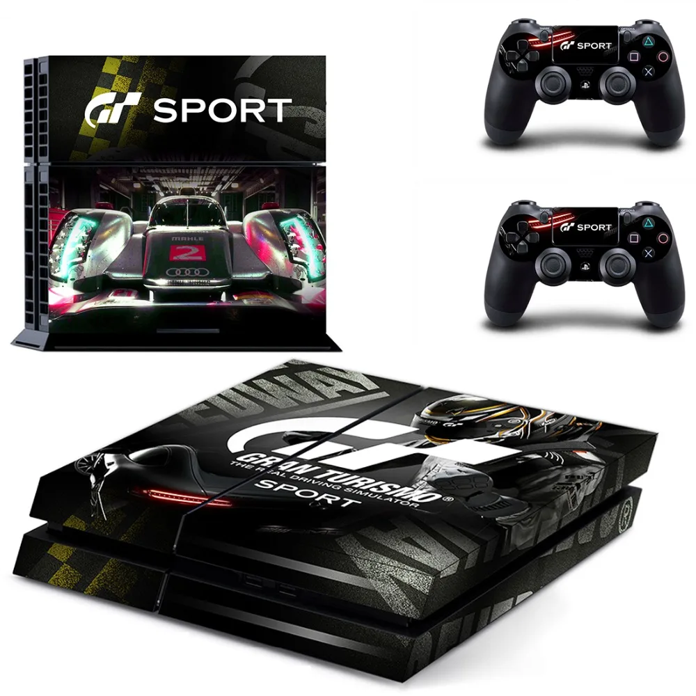 Виниловая наклейка Gran Turismo Sport GT PS4 для консоли Sony Playstation 4 и 2 контроллера