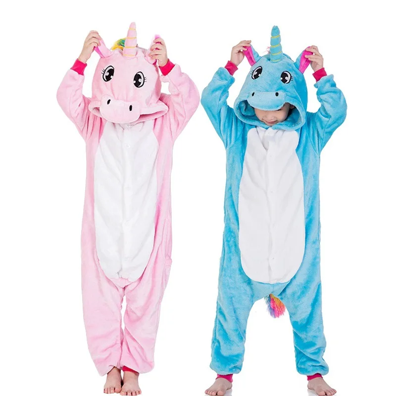 Кигуруми пижамы Единорог Onesie аниме Стич панда комбинезон зимние комбинезоны