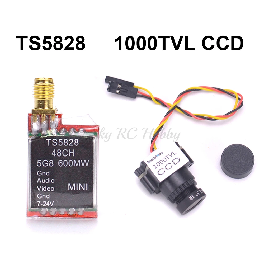 FPV 1000TVL 1/3 CCD 110 градусов 2 8 мм объектив камера NTSC PAL переключаемый + TS5828 48CH 600 мВт