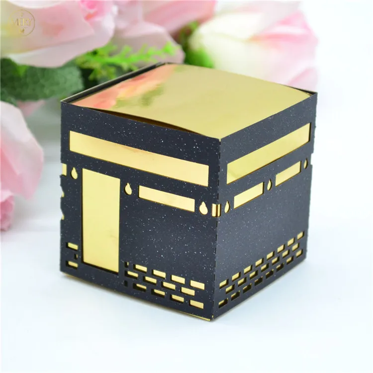 

Al Hajj Mubarak pilgrimage laser cut kaaba favour boxes