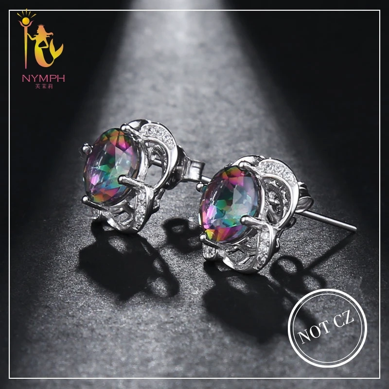 Женские серьги из серебра 925 пробы с мистик топазом|earrings for|earrings for womenearrings women |