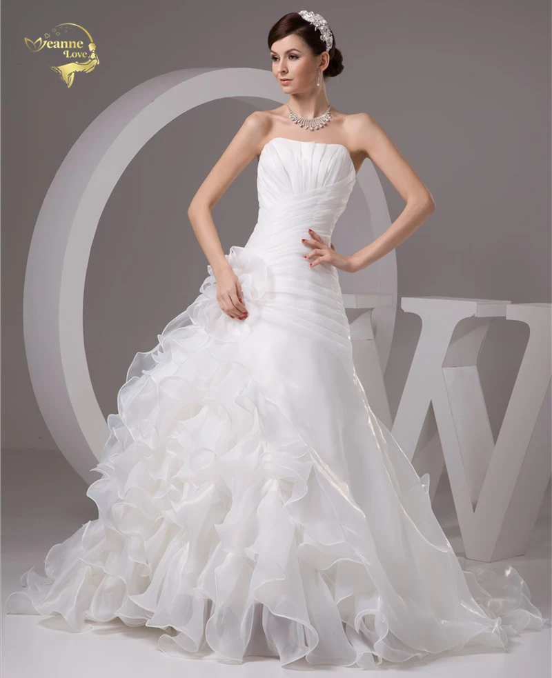 2021 белого цвета и слоновой кости роскошные Vestido De Noiva Robe Mariage свадебное платье