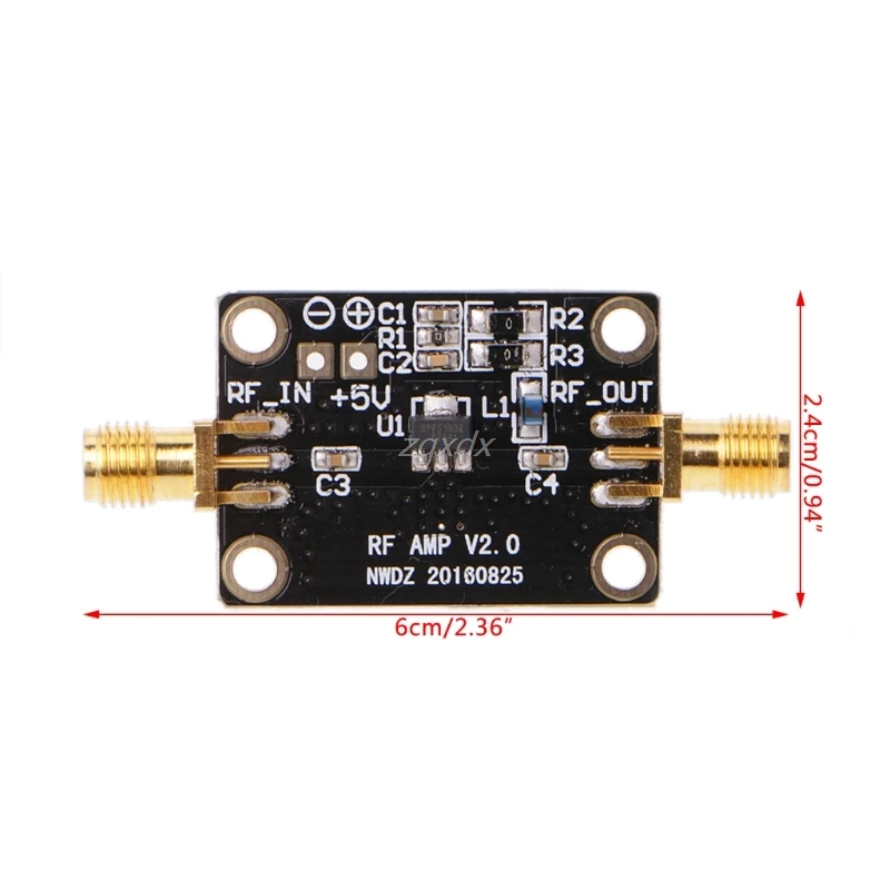 

Ultra-Low Noise LNA 0.05-4G NF=0.6dB High Linearity RF Amplifier FM HF VHF/UHF