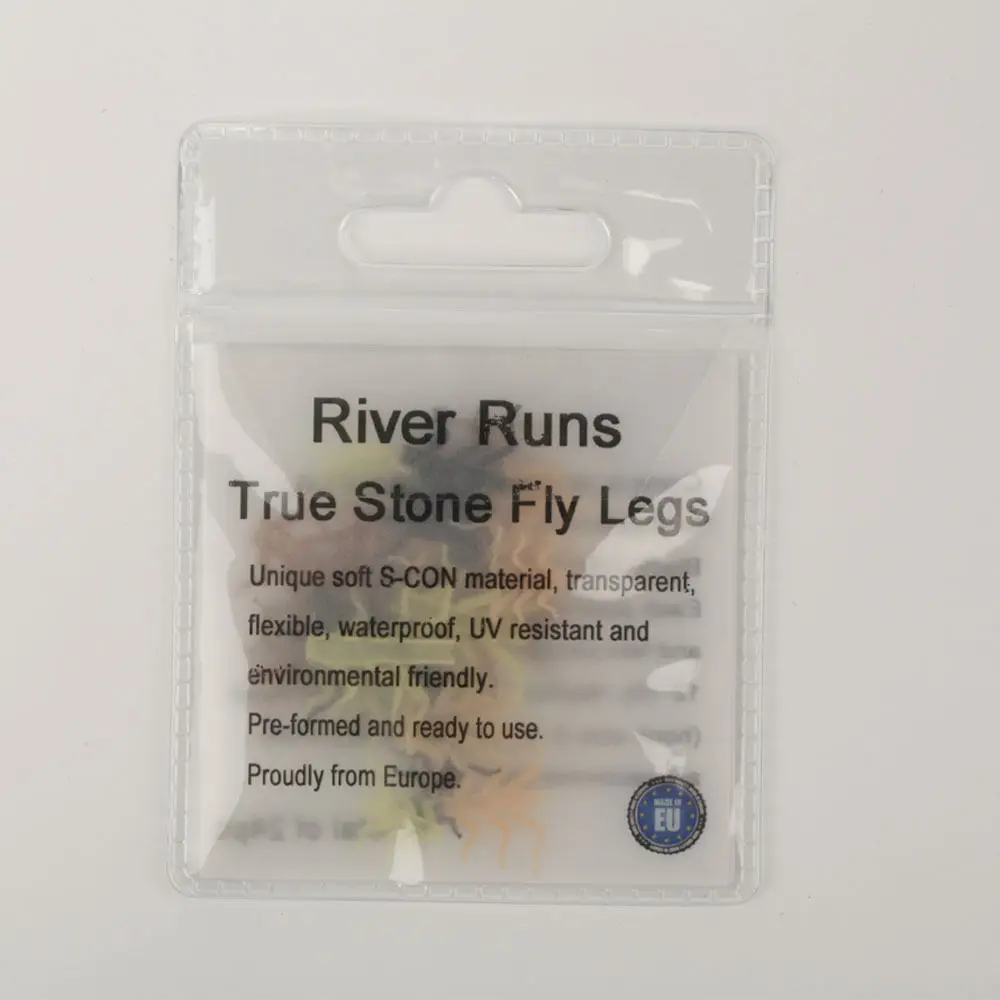 Реалистичные мухи Riverruns 24 шт./пакет Stone Fly Нимфа нога 4 цвета 3 размера | Спорт и