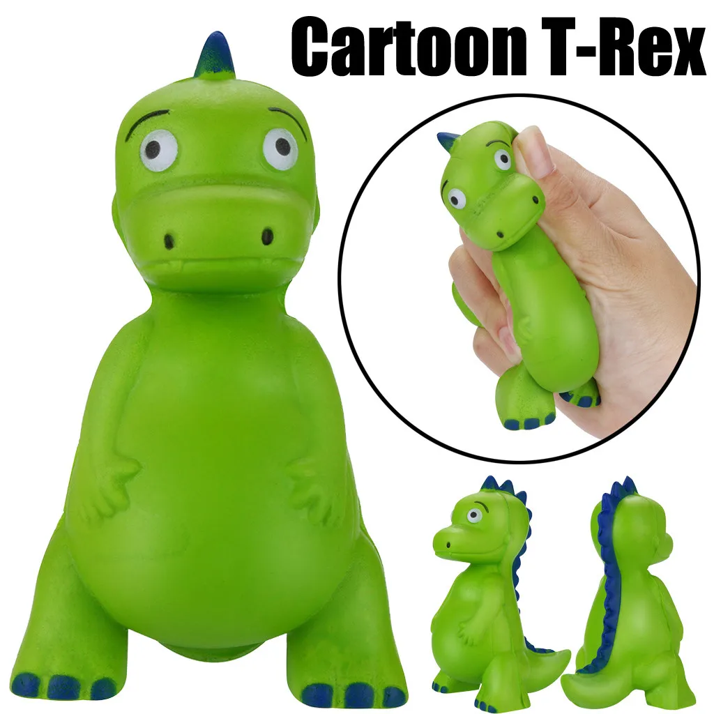 Сжимаемые Мультяшные динозавры T Rex Ароматические медленно растущие сжимаемые