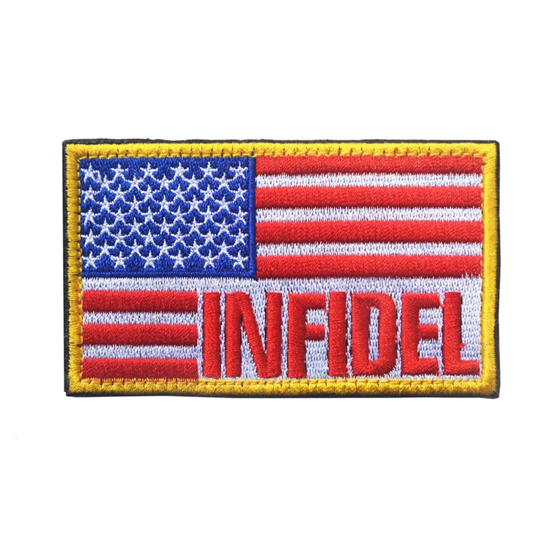 INFIDEL США Флаг боевой патч Тактический значок 3 5 &quotx 2&quot американский флаг