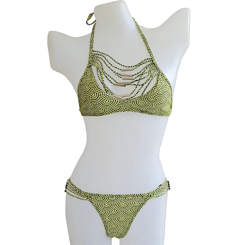 2018 новый летний женский черный комплект бикини пуш ап с бюстгальтером купальный