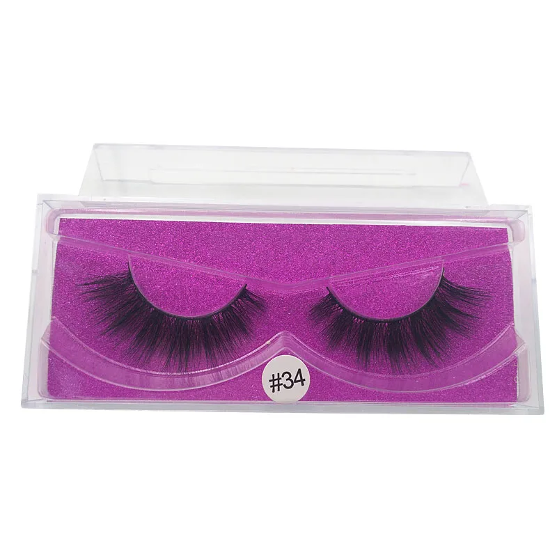 W34P20 20 Pairs Mink Eyelashes Wholesale False Eyelashes Mink Lashes Wholesale False Lashes Makeup Eyelash Extensions maquiagem - Цвет: W34P20