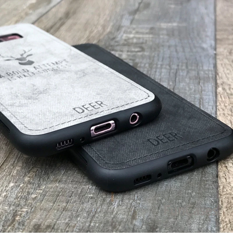 Олень ткань чехол для телефона на samsung galaxy s10 plus s7 edge s8 s9 plus/note 8 9 Ретро-ткань
