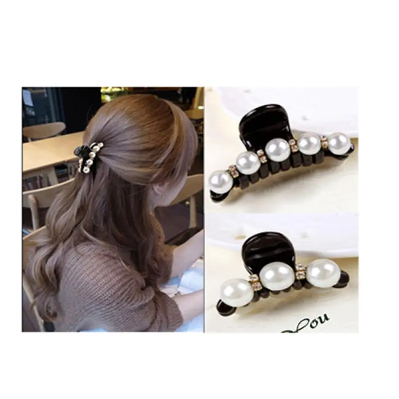 4 шт. Корейская заколка со стразами и жемчугом милые заколки для волос женские