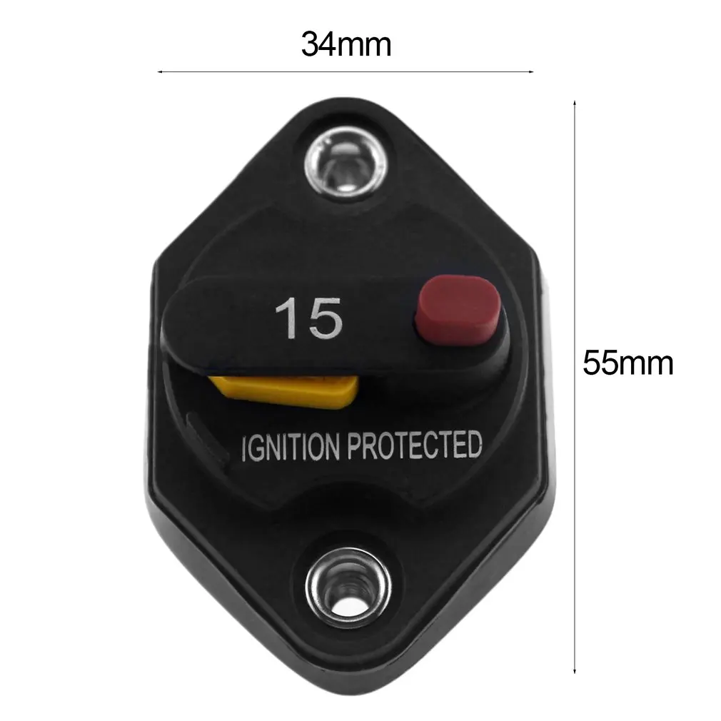 Mid-Range Circuit Breaker Waterproof Flush-Mount High Amp Switchable With Manual Reset Thermal 15A 20A 30A 40A | Автомобили и
