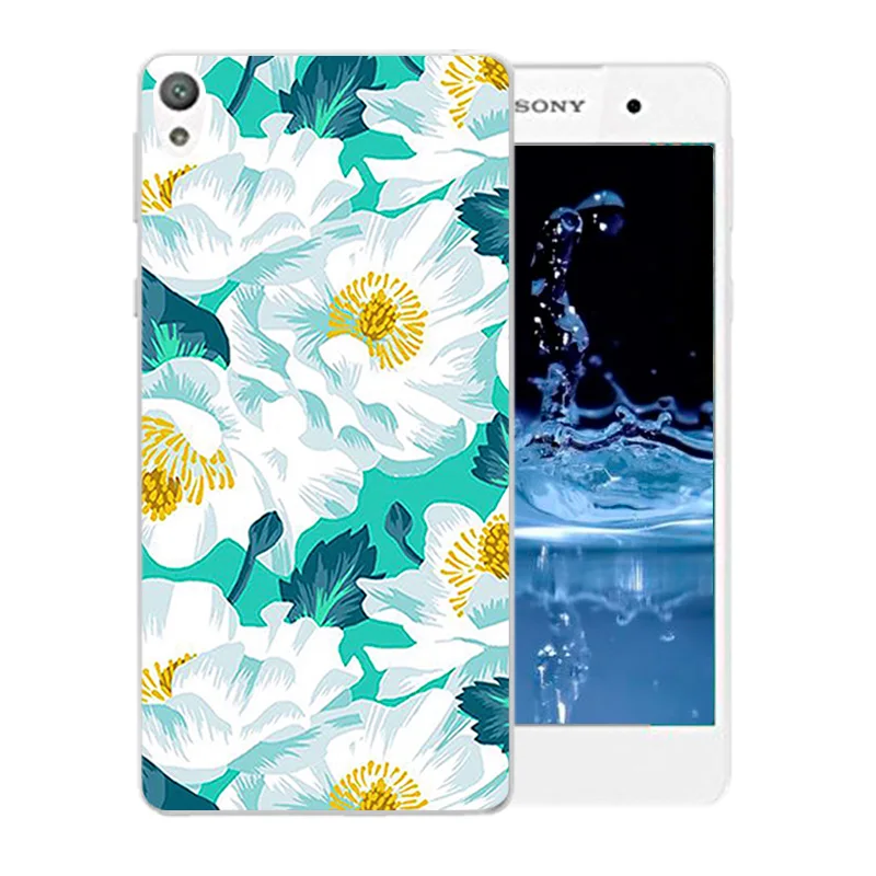 Чехол для телефона Sony Xperia E5 E 5 F3311 F3313 Мягкий силиконовый чехол из ТПУ с цветущим