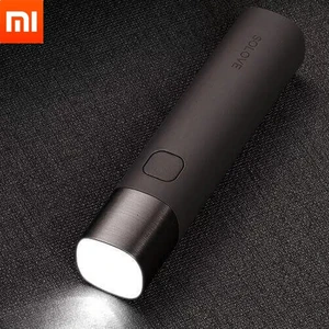 xiaomi mijia solove x3 usb rechargeable brightness edc flashlight 3000mah power bank mini led torch bike lamp 3 color free global shipping