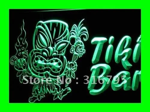 

i299 Newest Tiki Bar Pub Mask Beer NR LED Neon Light Light Signs On/Off Swtich 20+ Colors 5 Sizes