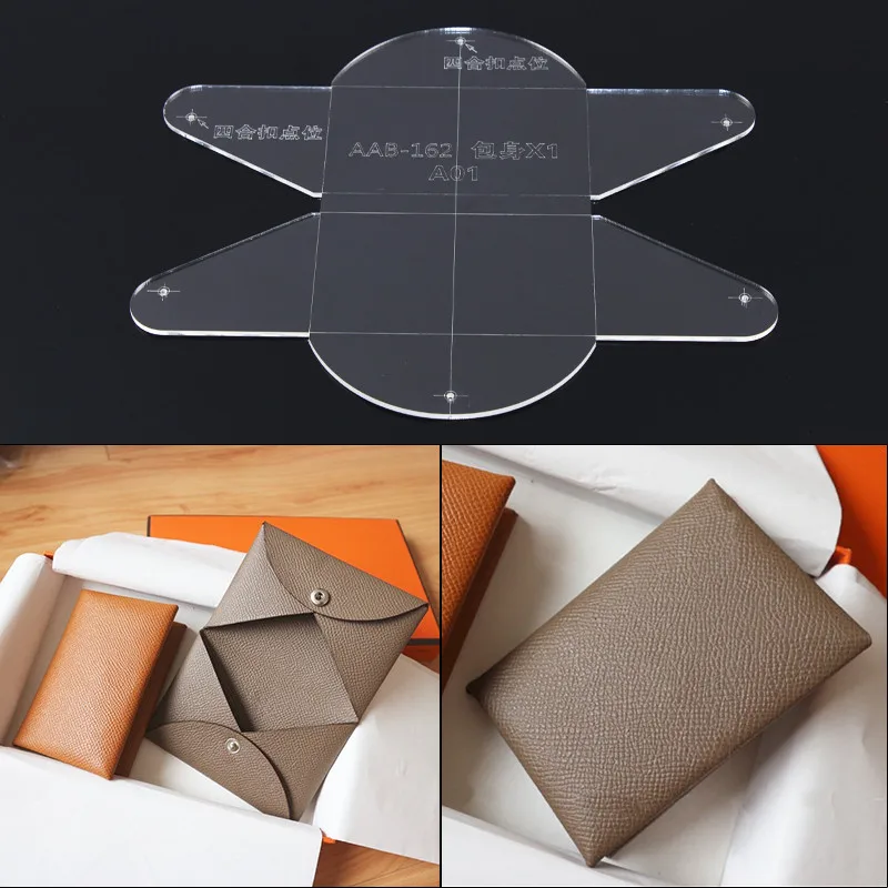 1Set DIY Leathercraft Acrylic Leather Card package Pattern Stencil Template - купить по выгодной цене |