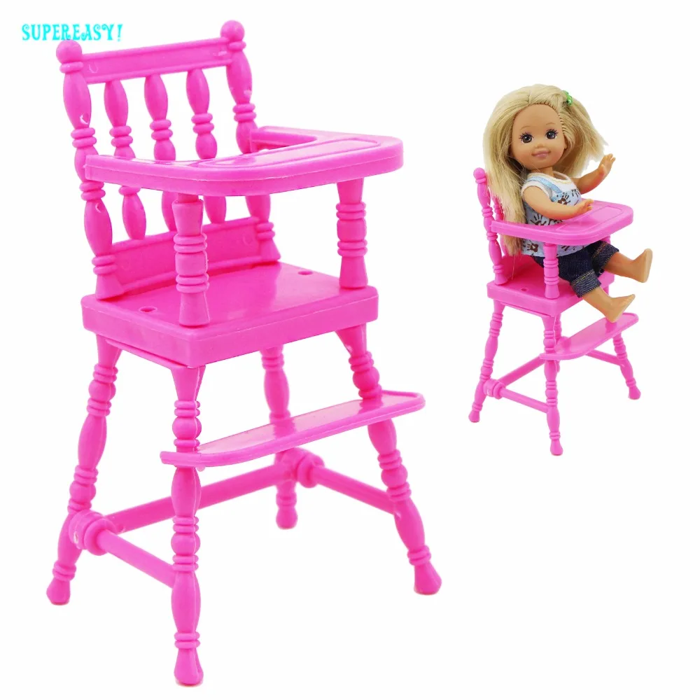 Модная розовая сборная обеденная комната мини мебель для детского сада высокий