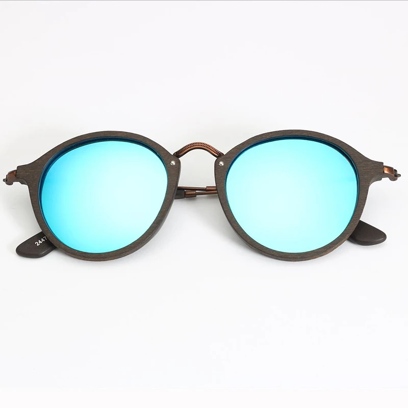 Мужские и женские солнцезащитные очки видоnice винтажные круглые деревянные в
