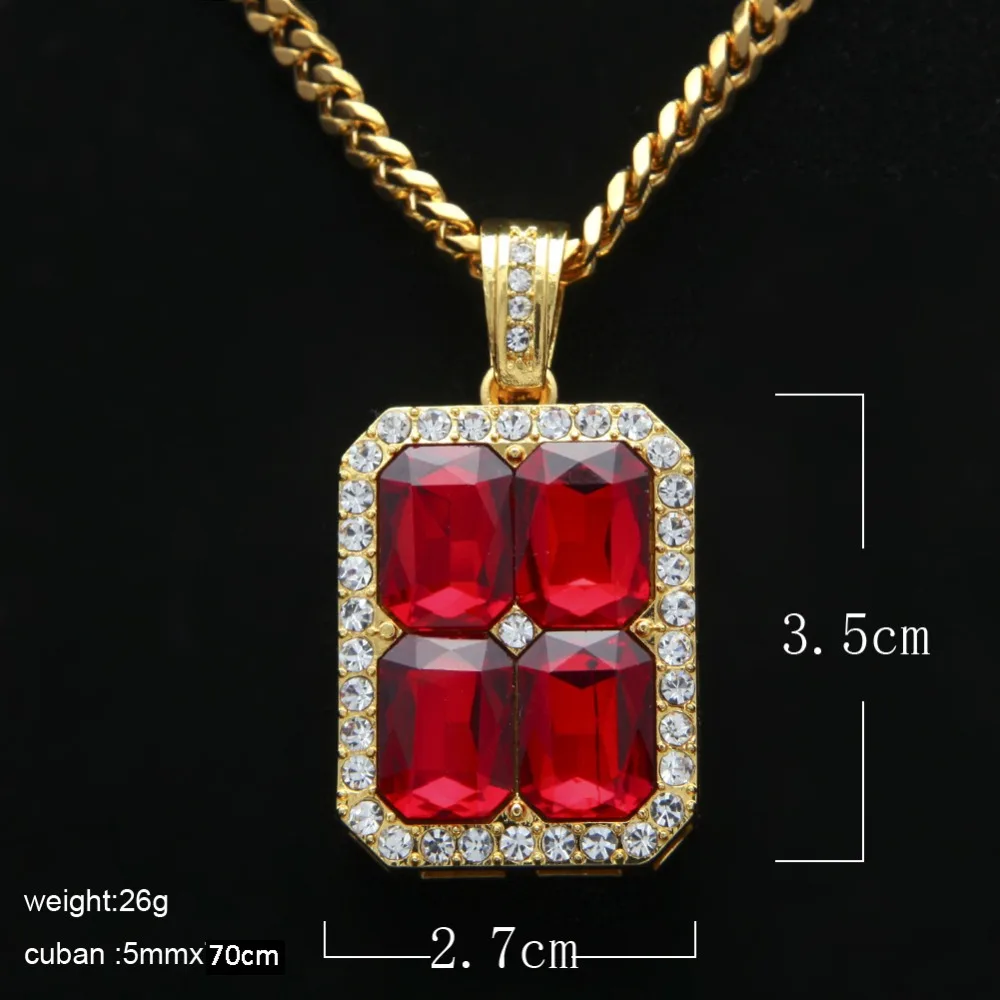 CY & CM хип хоп геометрический Лепесток Форма ожерелье Bling Iced Out Золотой квадратный