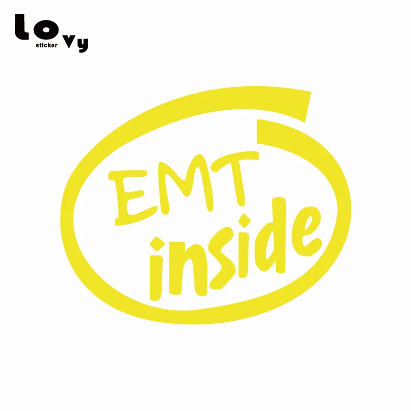 EMT внутри виниловая Автомобильная наклейка аварийный медицинский пожарный
