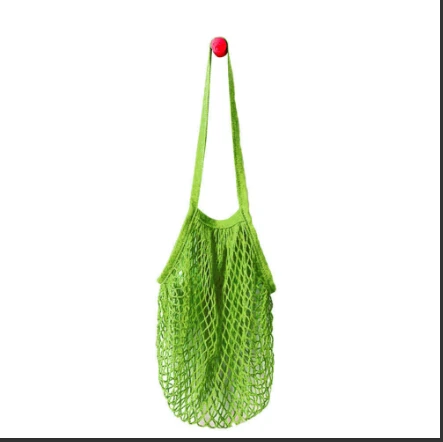 short Green Многоразовые Наплечные сумки с фруктами, сумка-тоут для покупок, сетчатая тканая сумка через плечо Kadin Canta, сумки для покупок унисекс#090 - Цвет: short Green