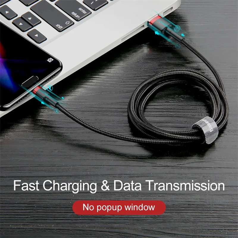 Baseus 2.4A микро USB кабель Быстрая зарядка для передачи данных Android мобильный телефон
