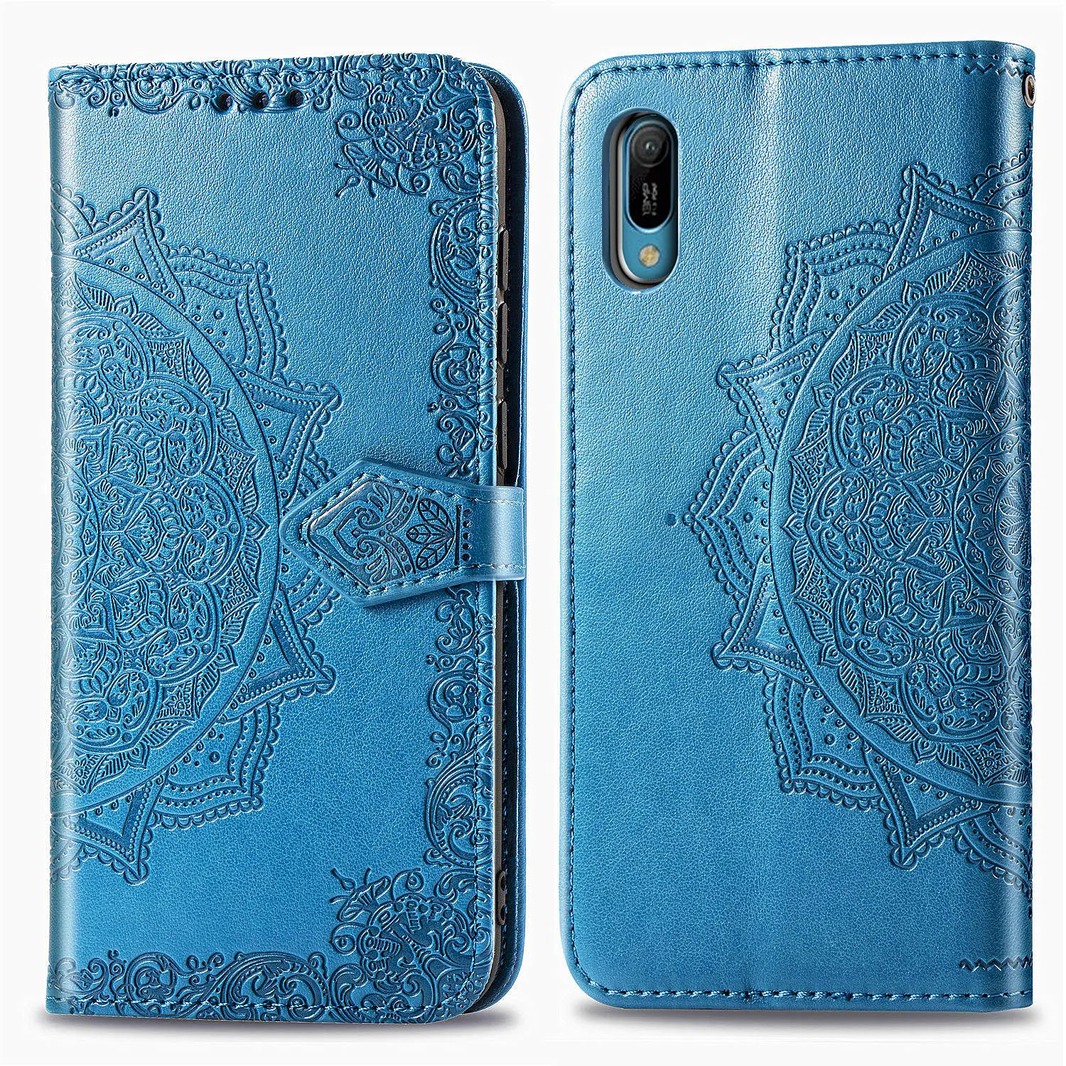 Кожаный чехол-книжка с объемным цветком для huawei Y6 чехол для huawei Y 6 Prime Y6 Pro Чехол-кошелек для телефона мягкий чехол-накладка из ТПУ