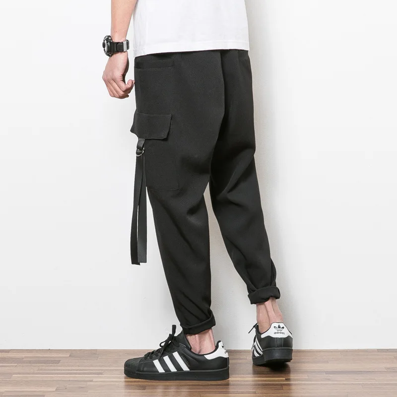 Casual Pants 2017 Cuba Libre Baggy Drawstring 100% Linen Men Loose Fit Navy Khaki Trousers | Мужская одежда