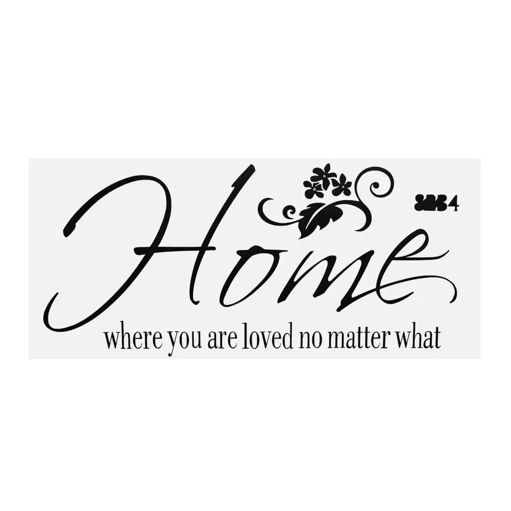 2016 черная Водонепроницаемая Настенная Наклейка с надписью Home английская