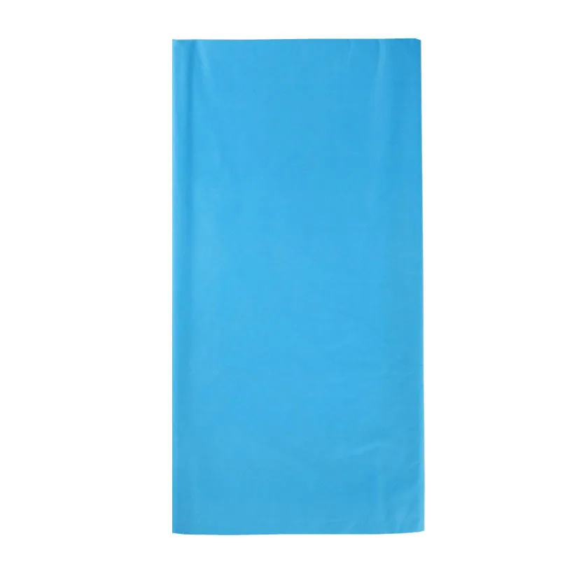 Light blue 1 шт. 137*183 см красная пластиковая одноразовая скатерть, одноцветная Скатерть для свадьбы, дня рождения, вечеринки, прямоугольная скатерть - Цвет: Light blue