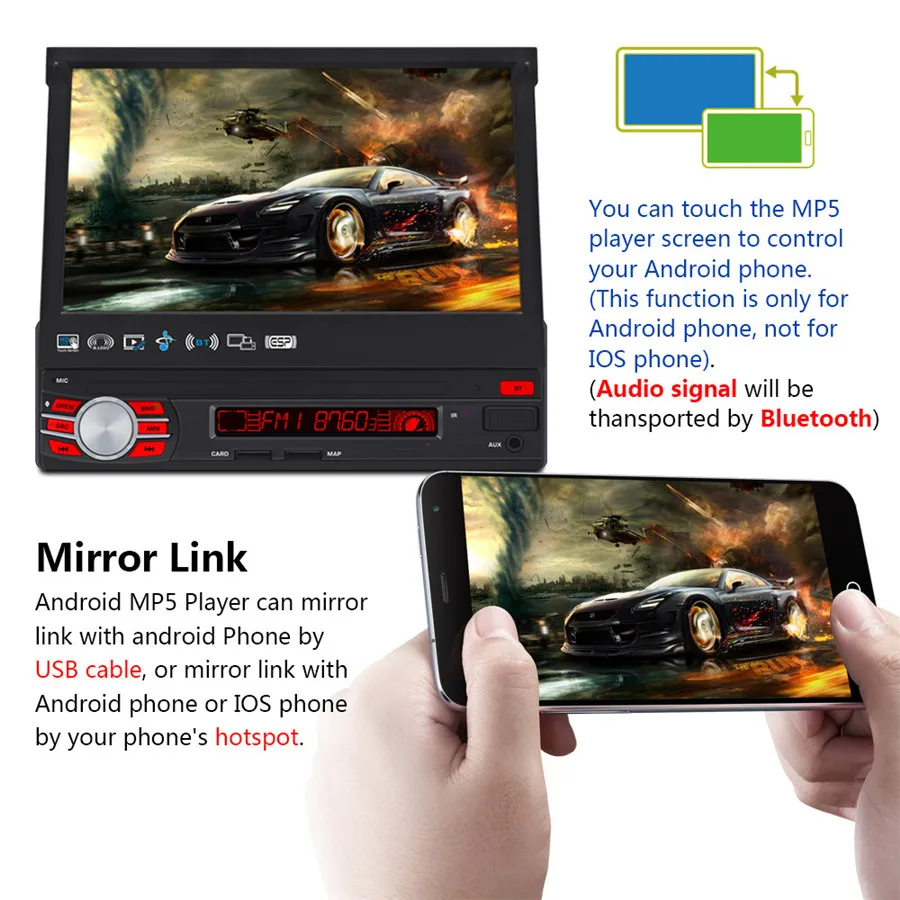 GUBANG 1DIN " HD lcd Android 6,0 система автомобиля радио автомобиля MP5 плеер Авто gps навигация Multimeia выдвижной экран ROM16GB
