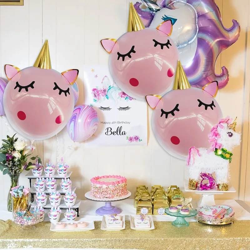 Единорог декор для вечеринки в честь Дня Рождения единорог БОБО воздушный шар из