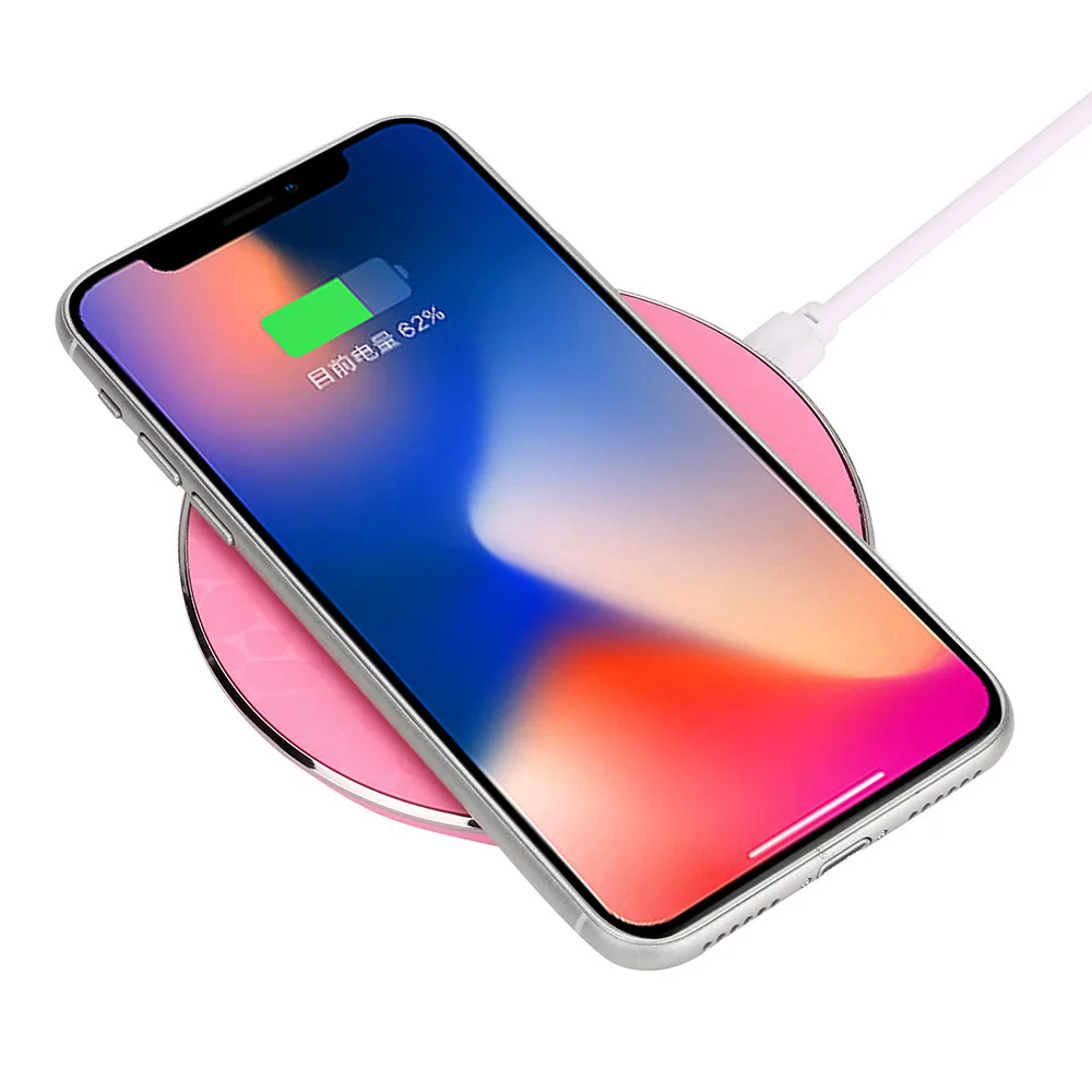 Беспроводное зарядное устройство Qi для iPhone 8/8 Plus/X универсальное беспроводное
