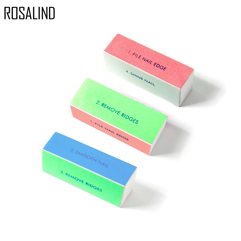 ROSALIND Профессиональный красочный 4 способ пилки для ногтей буферный