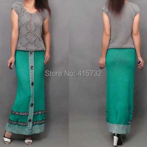 Бесплатная доставка 2017 прямые длинные юбки макси карамельных цветов для женщин