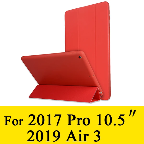 Cool Red Pro 10.5 Rovtop Чехол для iPad 9,7 Air 2 Air 1 Pro 10,5 чехол силиконовый мягкий кожаный смарт-чехол для поколения Funda - Цвет: Cool Red Pro 10.5
