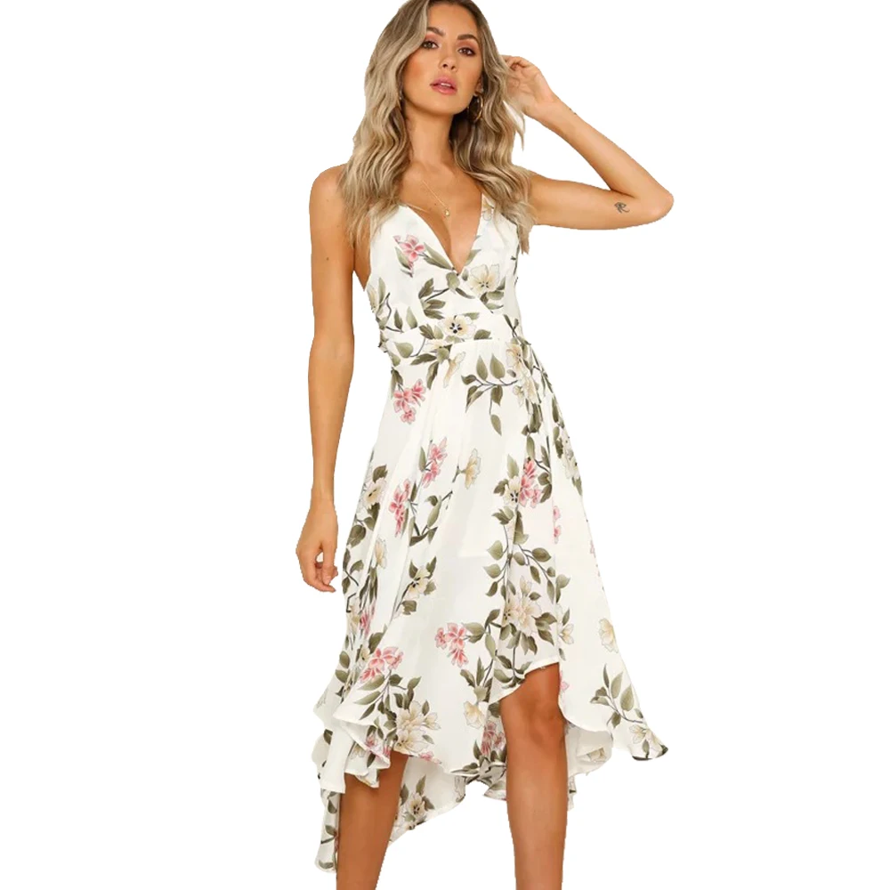 Ассиметричное летнее платье женское 2019 сексуальное Элегантное Длинное Вечернее