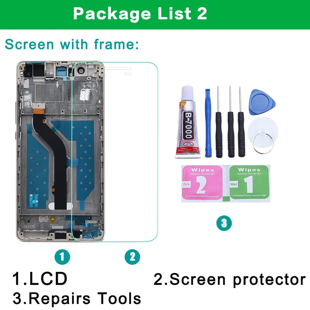 5,2 '' ЖК-экран для HUAWEI P9 Lite с рамкой для HUAWEI P9 Lite ЖК-дисплей VNS-L31 L21 L19