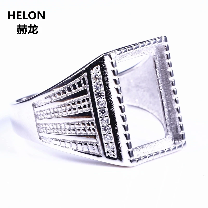 Кольцо из серебра 925 пробы с кабошоном 10 х14 мм|semi mount ring|wedding ring mountssetting |