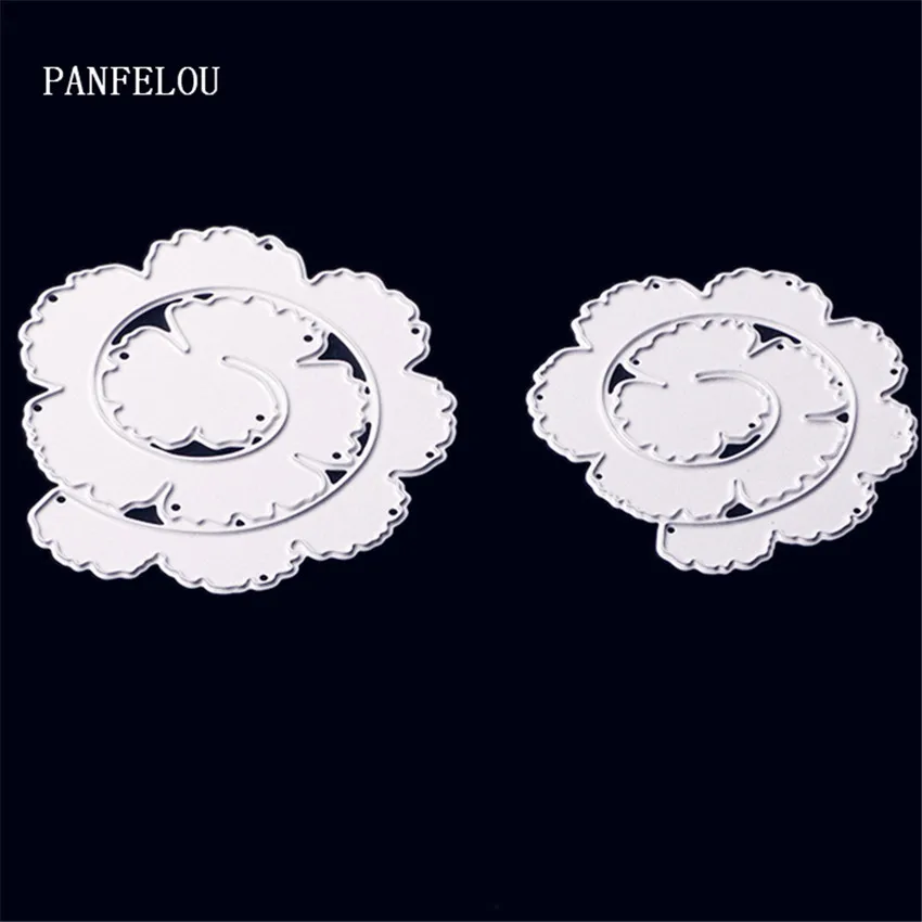 PANFELOU спиральные цветы металлическая крафт бумага высекальные штампы для