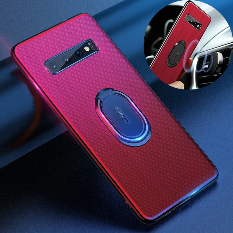 Чехлы для Samsung Galaxy S10 S 10 магнитный автомобильный держатель с кольцом держателем