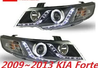 Model2 style 2 шт. автомобильный головной светильник для KIA Forte 2009 2010 2011 2012 головной светильник s Cerato светодиодный DRL ходовой светильник s Bi-Xenon луч противотуманный светильник авто - Цвет: Model2 style