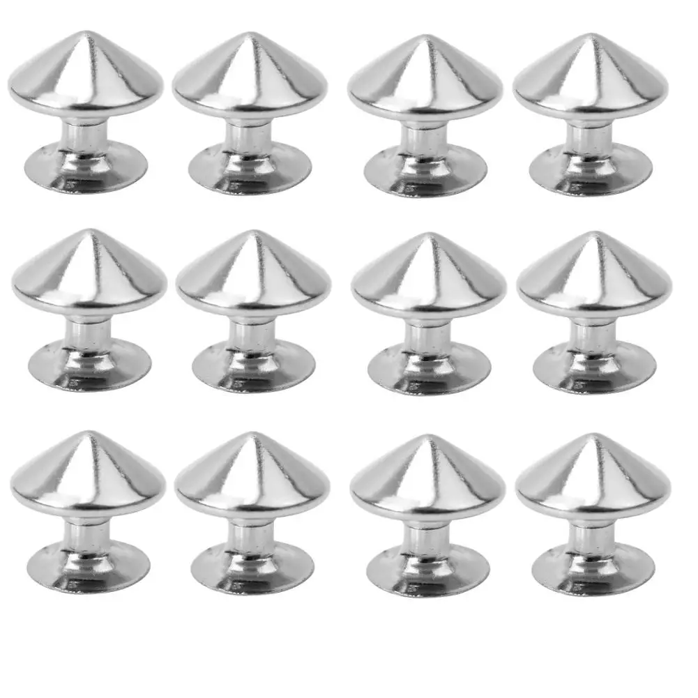 100Pcs 10mm DIY Punk Rock Silver Decorative Studs And Spikes Rivets For Clothes Leather Craft Clothing Shoes Bags Decoration | Дом и сад