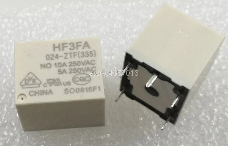 50 шт. реле HF3FA 024-ZTF T73-1C-24V общего назначения 10A 5-контактный разъем | Обустройство