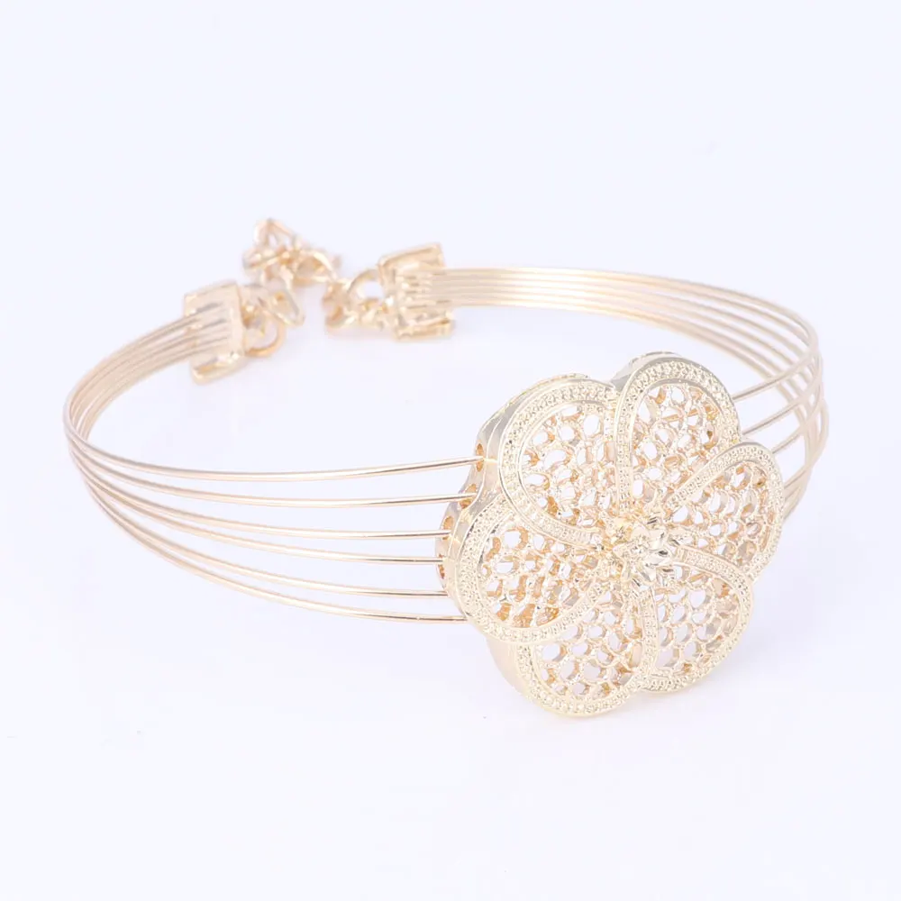 Дубай золотые ювелирные наборы нигерийские Свадебные африканские бусы Кристалл