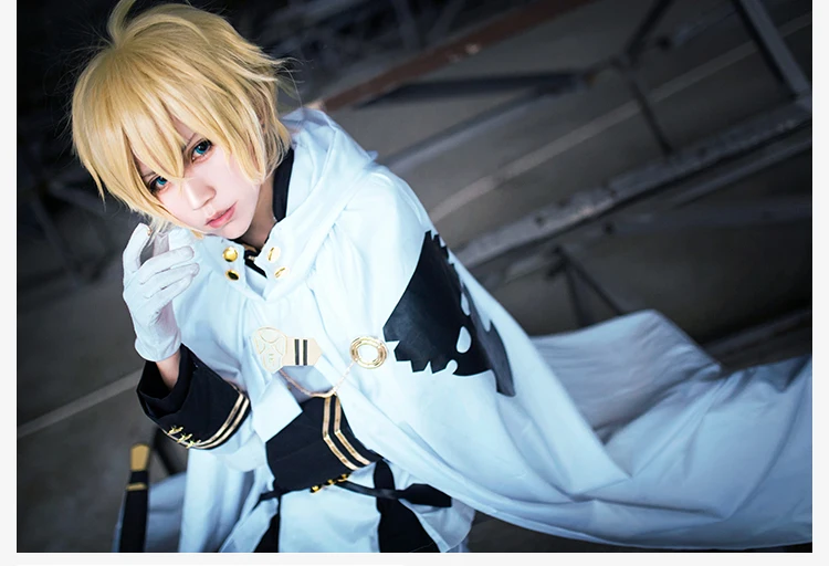 Горячая аниме Серафим конца Owari no Seraph Mikaela Hyakuya униформа косплей костюм с париком
