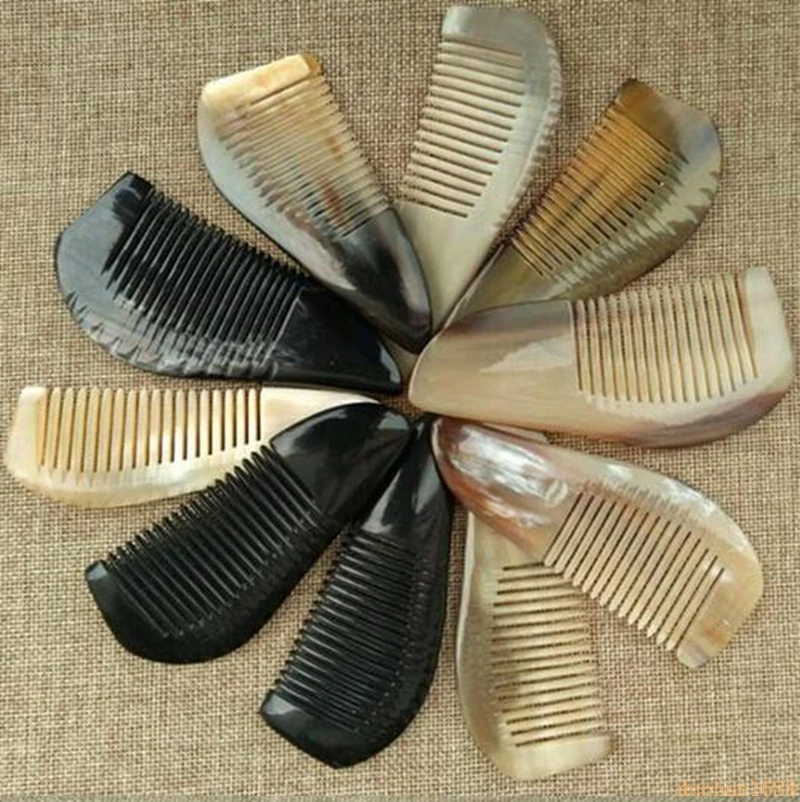 

Useful OX Horn Combs Pocket Tool Straight Hair Comb Natural Health Massage Brush Portable Handmade Craft Gift #3