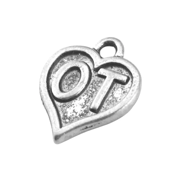 

my shape 20pcs Alloy Occupational Therapist OT in heart Charm diy Jewelry