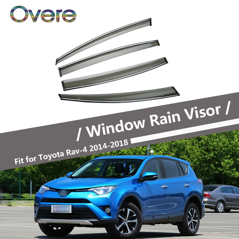 Overe 4 шт/1 Набор Дымовое окно дождевой козырек для Toyota RAV4 XA40 2014 2015 2016 2017 2018 навесы