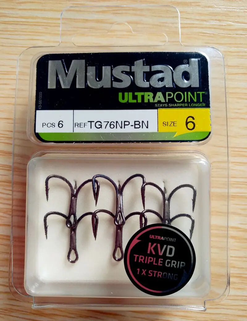 4 упаковки тройные Крючки Mustad KVD крючки обновленные из высокоуглеродистой стали